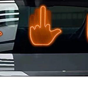 LED gesture sign for the car