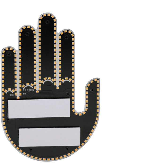 LED gesture sign for the car