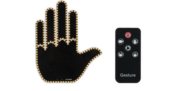 LED gesture sign for the car