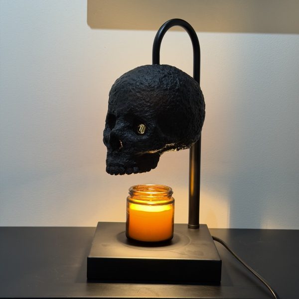 Skull candle warmer lamp with dimmer