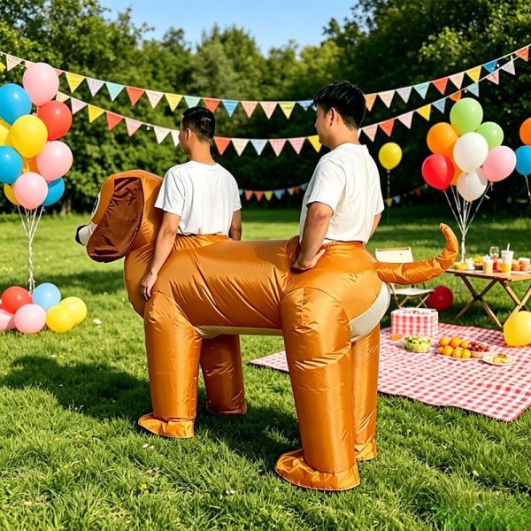 Inflatable two person dachshund costume