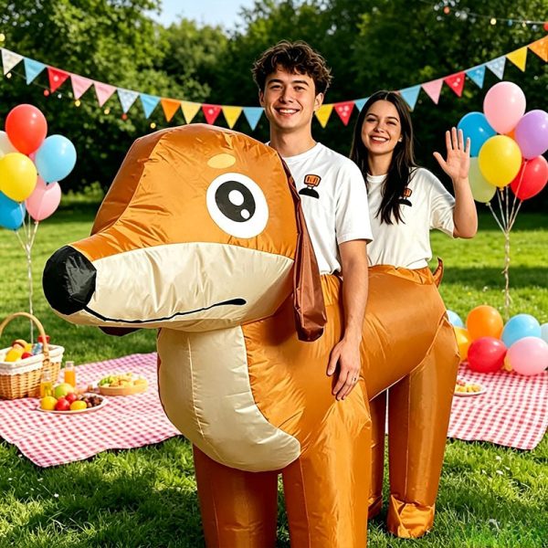 Inflatable two person dachshund costume